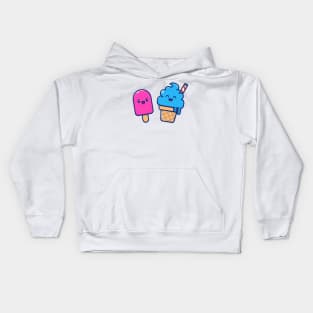 Cute Ice Cream Couple Kids Hoodie